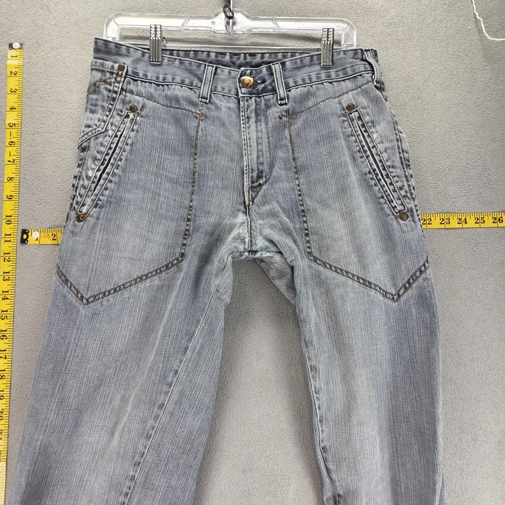 Vintage Levis Engineered Jeans Mens Blue Twisted Flap Pockets Zip Fly Fits 30x32